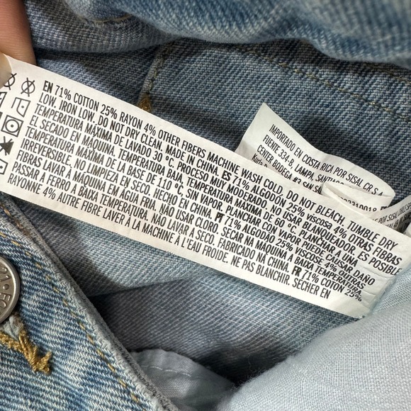 Forever 21 Light Wash Wide Leg Cargo Jeans Women's Size 26 - Picture 8 of 9